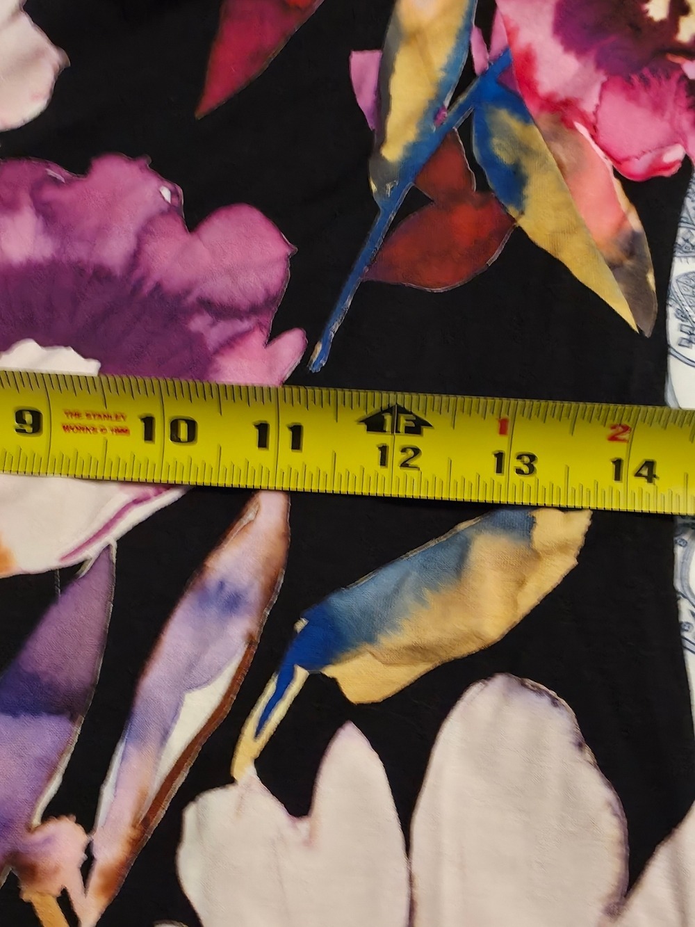 4/$97 Deal! Frank Lyman Design Black Floral Bell-Sleeve Dress with Pink & Purple - Picture 15 of 16